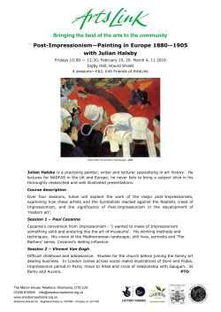 Post-Impressionism&mdash;Painting in Europe 1880&mdash;1905 with Julian