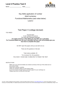 Level 2 Practice Test X