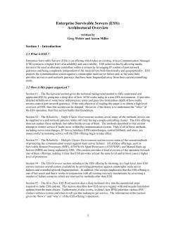 Enterprise Survivable Servers (ESS): Architectural