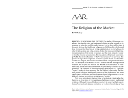 The Religion of the Market - University of Colorado Boulder