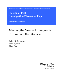 Meeting the Needs of Immigrants Throughout the