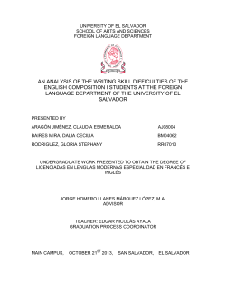 Writing skill difficulties of the English Composition I students