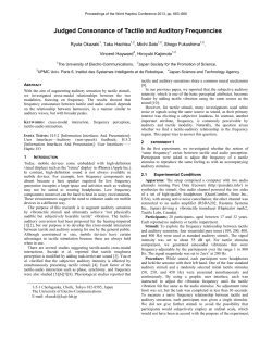 Judged Consonance of Tactile and Auditory Frequencies