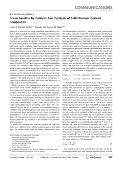 Green Gasoline by Catalytic Fast Pyrolysis of Solid