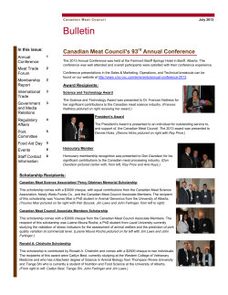 July 2013 - Canadian Meat Council