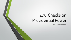 4.7: Checks on Presidential Power