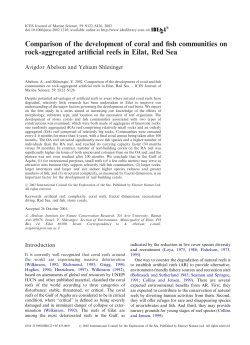 Comparison of the development of coral and fish communities on