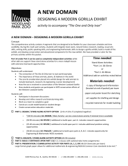 DESIGNING A MODERN GORILLA EXHIBIT