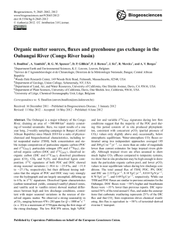 Organic matter sources, fluxes and greenhouse gas exchange in the