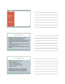 Chapter Two: Learning Objectives Learning Objectives - jb