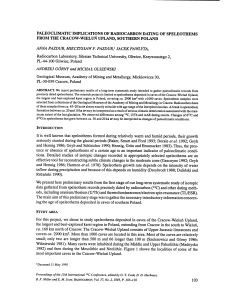 FROM THE CRACOW-WIELUN UPLAND, SOUTHERN POLAND