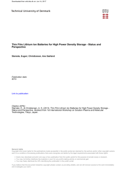 Thin Film Lithium Ion Batteries
