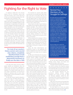 Fighting for the Right to Vote