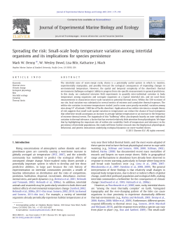 Spreading the risk: Small-scale body temperature variation among