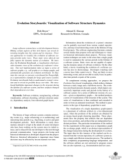 Evolution Storyboards: Visualization of Software - Sosy-Lab