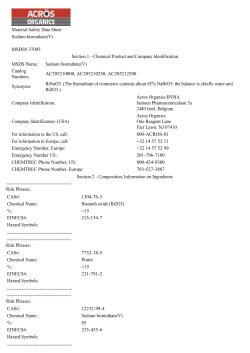 Material Safety Data Sheet Sodium bismuthate(V) MSDS# 37093