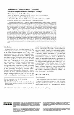 Antibacterial Activity of Simple Coumarins: Structural Requirements