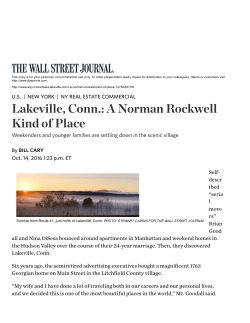 Lakeville, Conn. A Norman Rockwell Kind of Place