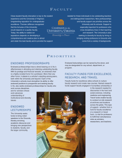 endowed professorships endowed lectureships faculty funds for
