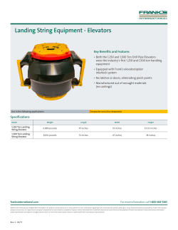 Landing String Equipment - Elevators