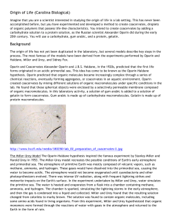 Origin of Life (Carolina Biological) Background