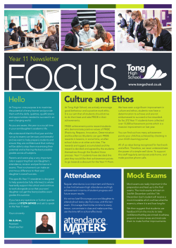 Culture and Ethos - Tong High School