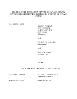 Good, Leschied, Leschied and Phoenix v. Equine