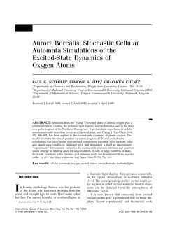 Aurora Borealis: Stochastic Cellular Automata Simulations of the
