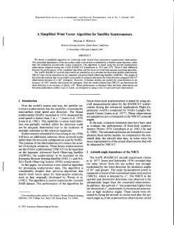 A Simplified Wind Vector Algorithm for Satellite Scatterometers