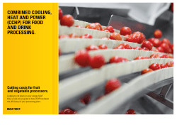COMBINED COOLING, HEAT AND POWER (CCHP) FOR FOOD