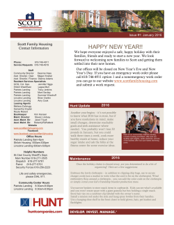 January 2016 Newsletter