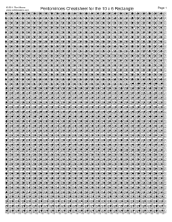 Pentominoes Cheatsheet for the 10 x 6 Rectangle