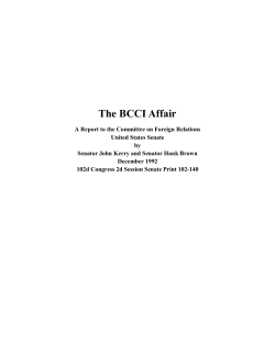 The BCCI Affair - Public Intelligence