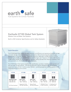 Earthsafe GT100 Global Tank System