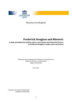 Frederick Douglass and Rhetoric