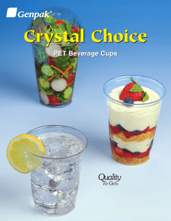 Crystal Choice PET Beverage Cups