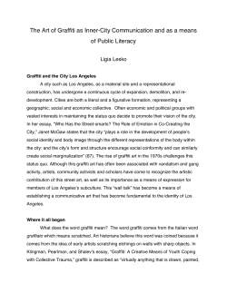 The Art of Graffiti as Inner-City Communication