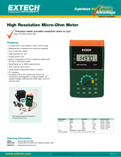 High Resolution Micro-Ohm Meter
