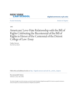 Americans` Love-Hate Relationship with the Bill of Rights