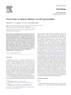 Neural basis of cultural influence on self