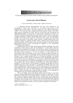 Genetic and Cultural Diffusion