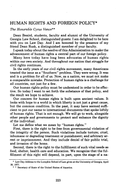 Human Rights and Foreign Policy