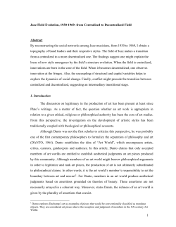 1 Jazz Field Evolution, 1930-1969: from Centralized to - fflch-usp