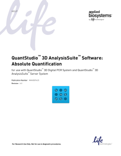 QuantStudio™ 3D AnalysisSuite™ Software Help