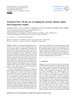 Technical Note: On the use of nudging for aerosol&ndash;climate model