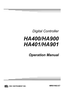 HA400/HA900/HA401/HA901 Operation Manual