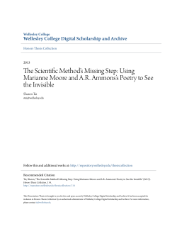 The Scientific Methodâ•Žs Missing Step: Using Marianne Moore and