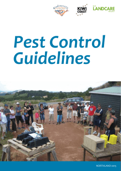 Pest Control Guidelines - Taranaki Regional Council
