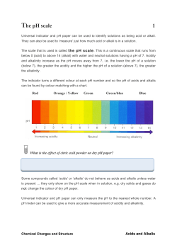 62 The pH scale