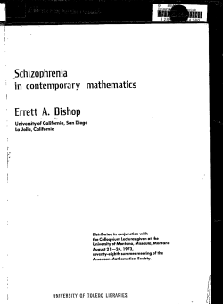 Schizophrenia in contemporary mathematics